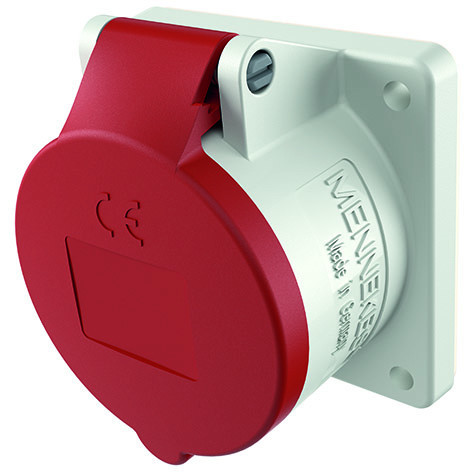 Mennekes 32a3p 9H400V inbouwcontactdoos ta ip44