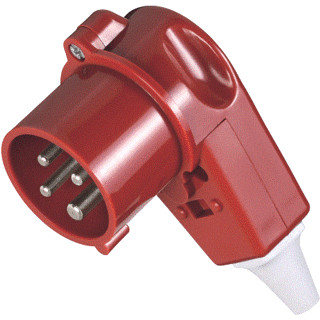 Mennekes Haakse contactstop 32a 4P 6H 400V ip44