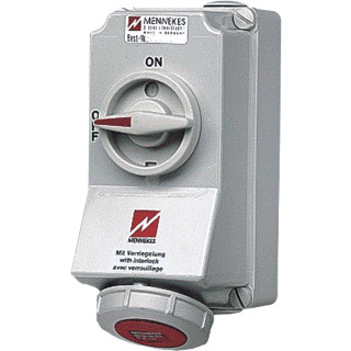 Mennekes WCD 32a 7P 6H 400V ip67 HW/VN duo