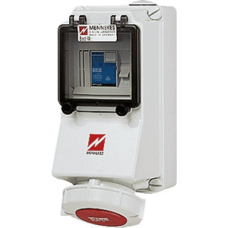 Mennekes WCD 16a5p 6H400V aardlek 25a4p30ma ip67