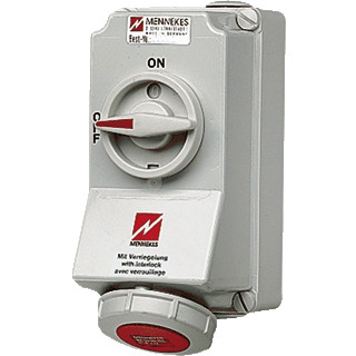 Mennekes Wandcontactdoos16a7p 6H400V ip67 duo Mennekes Wandcontactdoos16a7p 6H400V ip67 duo