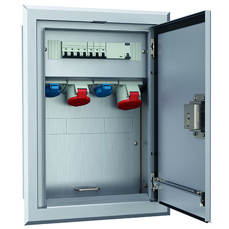 Mennekes RVS inbouw combinatie