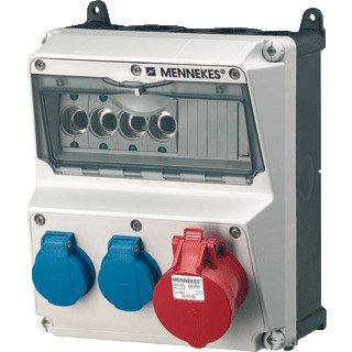 Mennekes Amaxx contactdoos combinatie 2 modules