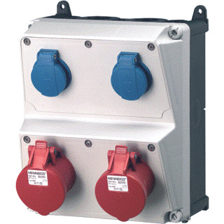 Mennekes Amaxx contactdoos combinatie 2 modules