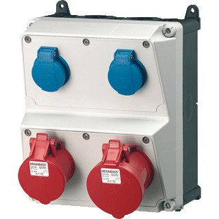 Mennekes Amaxx contactdoos combinatie 2 modules