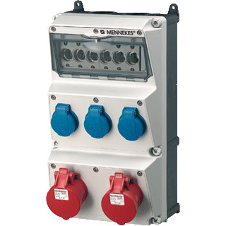 Mennekes Amaxx contactdoos combinatie 3 modules