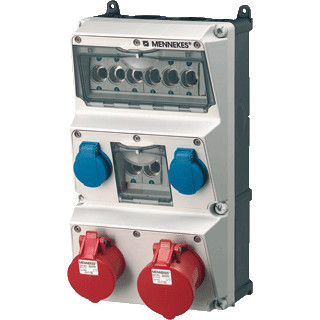 Mennekes Amaxx contactdoos combinatie 3 modules