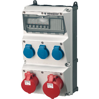 Mennekes Amaxx contactdoos combinatie 3 modules
