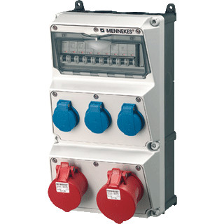 Mennekes Amaxx contactdoos combinatie 3 modules