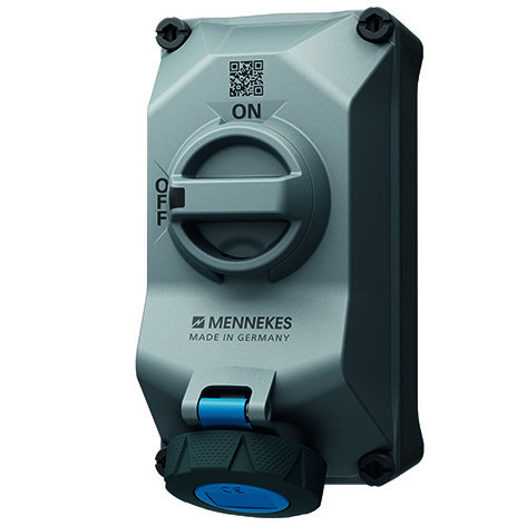 Mennekes Afschakelbare wandcontactdozen WCD 16a 3P 6H 230V ip67 HW/VN duo amelan