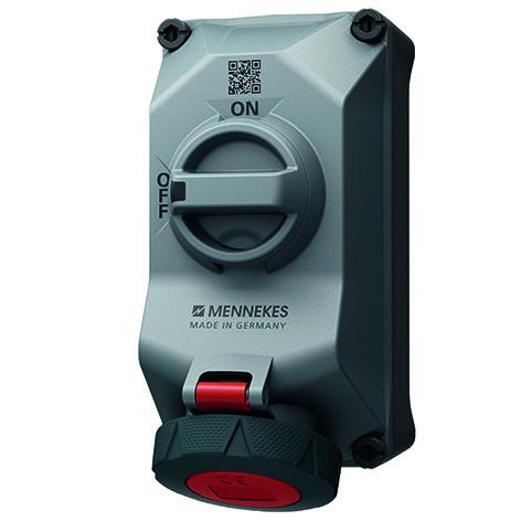 Mennekes Afschakelbare wandcontactdozen WCD 16a 5P 6H 400V ip67 HW/VN duo amelan