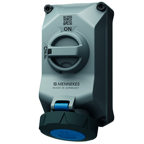 Mennekes Afschakelbare wandcontactdozen WCD 32a 3P 6H 230V ip67 HW/VN duo amelan