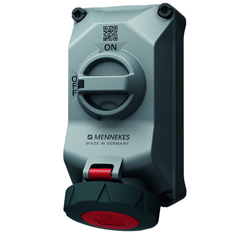 Mennekes Afschakelbare wandcontactdozen WCD 32a 4P 6H 400V ip67 HW/VN duo amelan