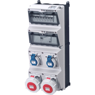 Mennekes Amaxx contactdoos combinatie 4 modules