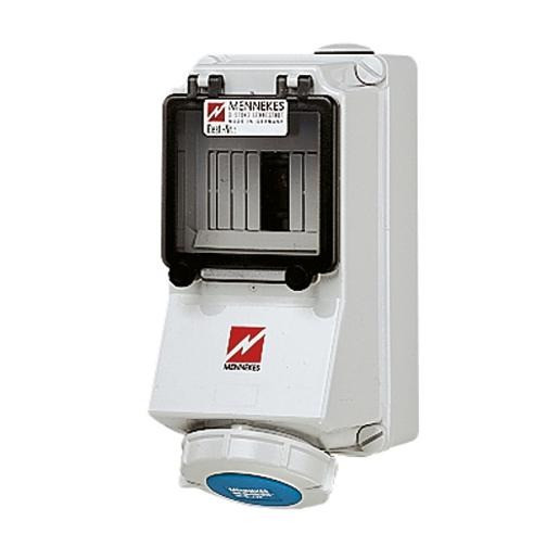 Mennekes WCD 16a3p 6H230V met automatenrail ip67