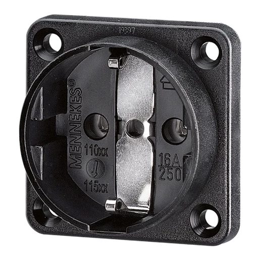 Mennekes SCHUKO® Inb.WCD 16a 2p+a 230V ip20 schuko zwart