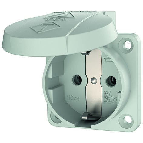Mennekes SCHUKO® Inb.WCD 16a 2p+a 230V ip54 schuko grijs
