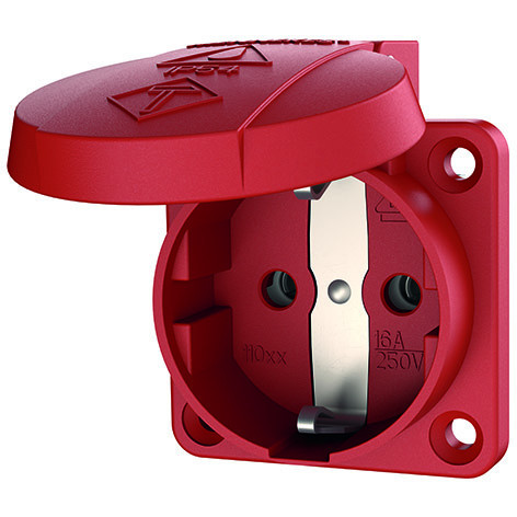 Mennekes SCHUKO® Inb.WCD 16a 2p+a 230V ip54 schuko rood