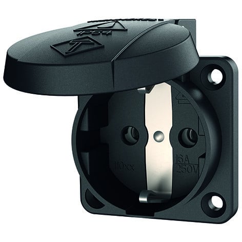 Mennekes SCHUKO® Inb.WCD 16a 2p+a 230V ip54 schuko zwart