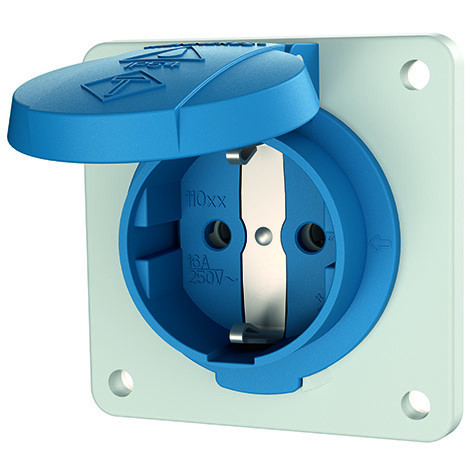 Mennekes SCHUKO® Inb.WCD 16a2p+a 230V ip54 schuko blauw