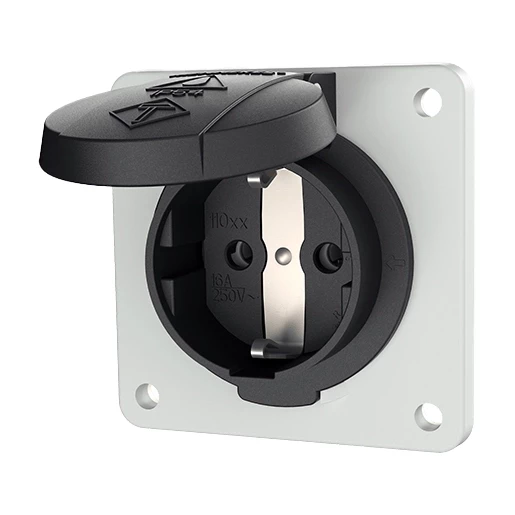 Mennekes Inb.WCD 16a2p+a 230V ip54 schuko zwart