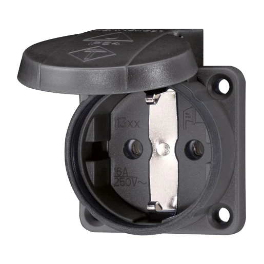 Mennekes SCHUKO® Inb.WCD 16a2p+a 230V ip54 schuko zwart