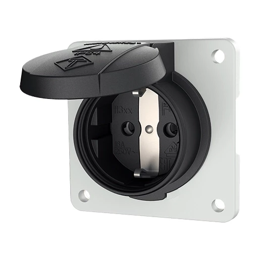 Mennekes Inb.WCD 16a2p+a 230V ip54 schuko zwart