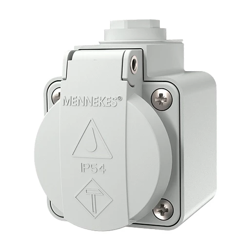 Mennekes WCD 16a2p+a 230V ip44 schuko grijs