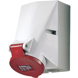 Mennekes Wandcontactdoos 16a 4P 6H400V ip44 HW/VN