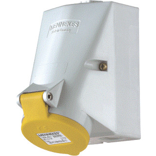 Mennekes Wandcontactdoos 32a 4P 4H 110V ip44