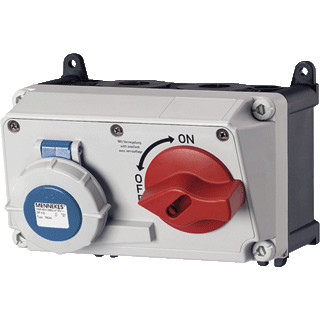 Mennekes WCD 16a3p 6h230vip67 duo - horizontaal