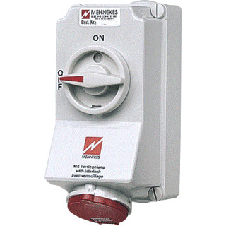 Mennekes WCD 16a7p 6H 400V ip44 HW/VN duo