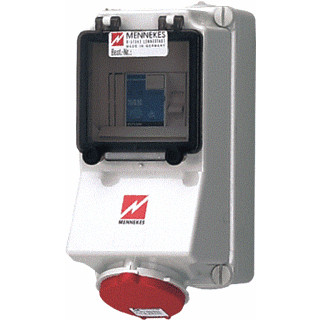 Mennekes WCD 32a4p 6H400V ip44 met aardlek