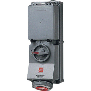 Mennekes WCD 32a5p 6H400V ip67 duo+rail