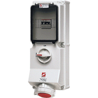 Mennekes WCD 32a5p 6H400V ip67 duo VV autom.