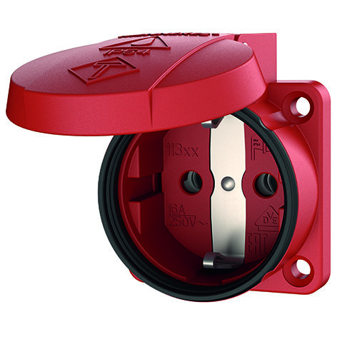 Mennekes WCD inb 16a2p+a 230V ip54 schuko rood