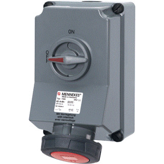 Mennekes Wcd63a5p 6H400V ip67 duo HW/VN amelan