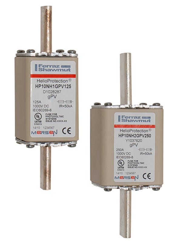 Mersen Fotovoltaïsche zekeringen PV Zekering GPV 1000VDC ul 1000VDC iec NH1 100a gladde messen klem
