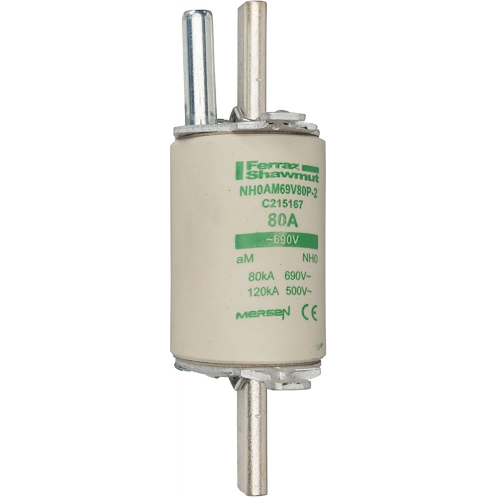 Mersen IEC NH zekeringen Zekering Maat NH0 am 690vac 80a niet-geïsoleerde trekoren slagpin