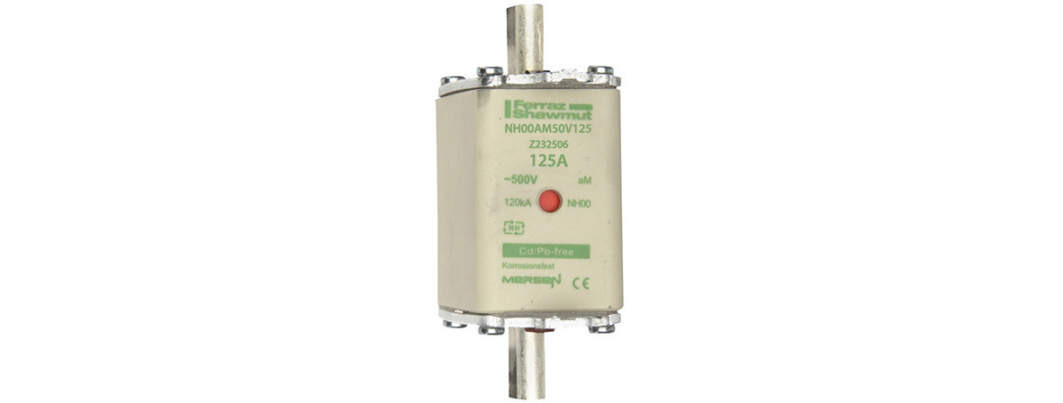 Mersen IEC NH zekeringen Zekering Maat NH00 am 500vac 125a niet-geïsoleerde trekoren DBL indic.