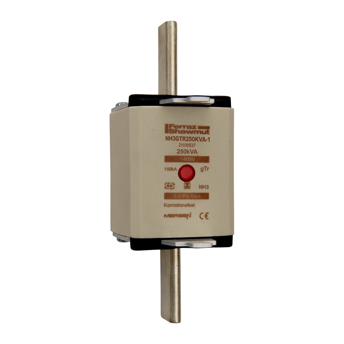 Mersen IEC NH zekeringen Zekering NH3 GTR 400vac 361a 250kva geïsoleerde trekoren centr. indic.