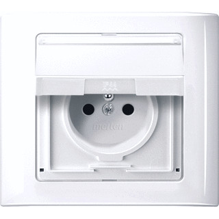 Merten Aquadesign afdekraam 1-voudig horizontaal en verticaal wit ip44