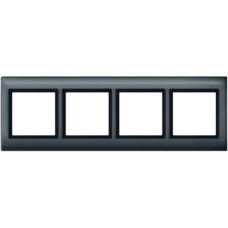Merten Aquadesign afdekraam 4V horizontaal en verticaal antraciet ip44