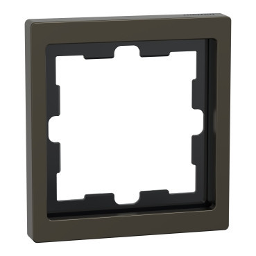 Merten Afdekraam D-life enkelvoudig metaal mokka metallic systeem D