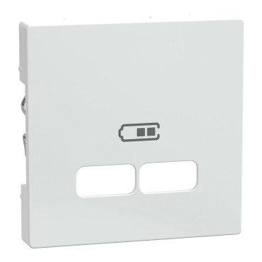 Merten Centraalplaat dubbele usb-lader actiefwit systeem M