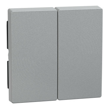Merten Centraalplaat jaloezieschakelaar/impulsdrukker aluminium systeem