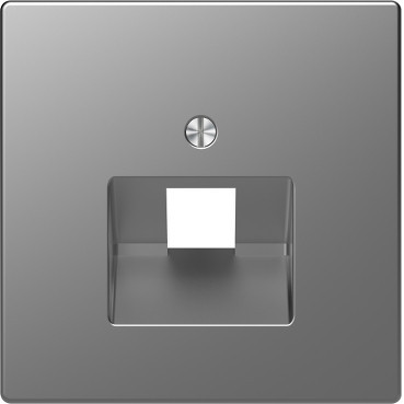 Merten Centraalplaat RJ45 enkelvoudig RVS look systeem D