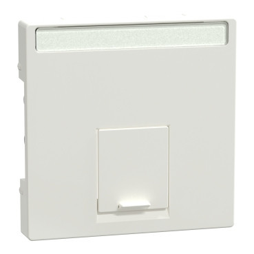 Merten Centraalplaat se RJ45-connector 1-voudig polar wit glanzend