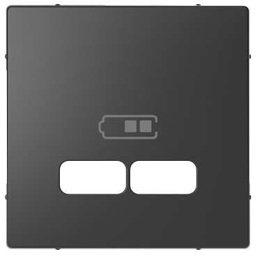 Merten Centraalplaat usb-oplader antraciet systeem D