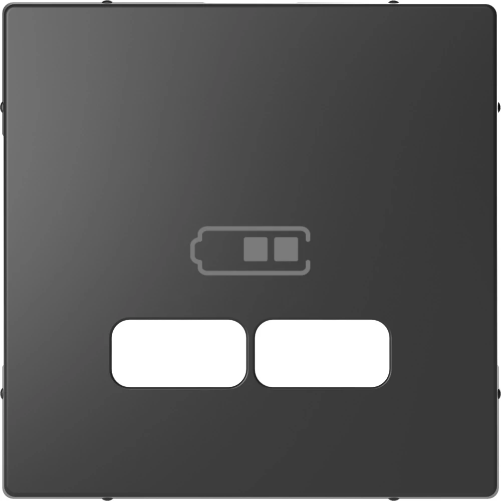 Merten Centraalplaat usb-oplader antraciet systeem D Merten Centraalplaat usb-oplader antraciet systeem D